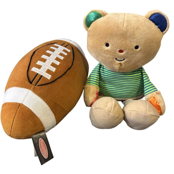 Melissa & Doug Plush Bear & Football Set 12" K's kids - Picture 1 of 3